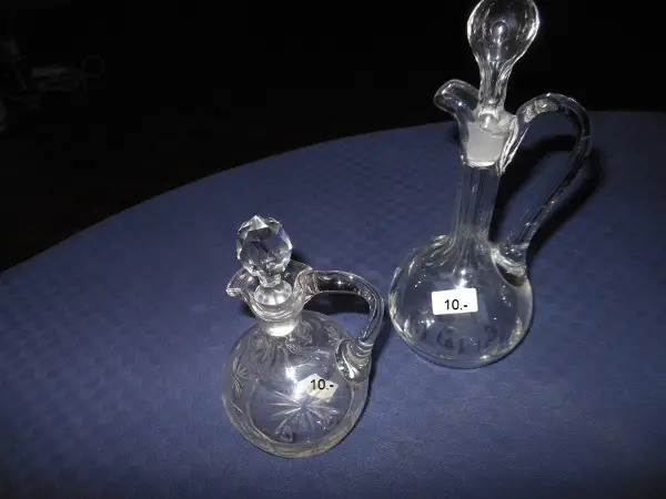 Div. GLAS-FLÄSCHCHEN / Glas, Kristall, Porzellan Geschirr