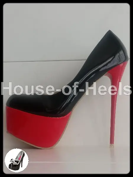 HoH Escarpins Fashion 42 talon 16cm plateau 5cm simili cuir