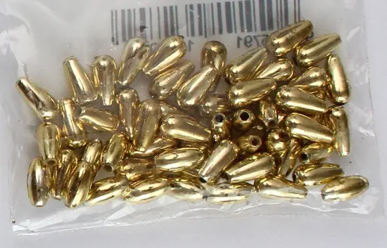 Tropfen Perle goldfarbig 144Stk.