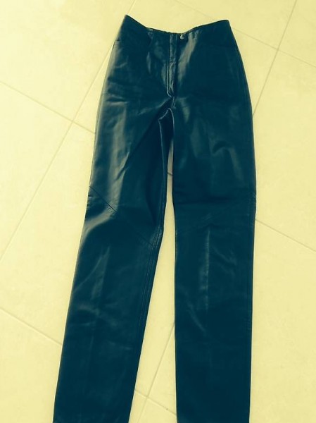 Hose/Lederhose, schwarz, Gr. S/36