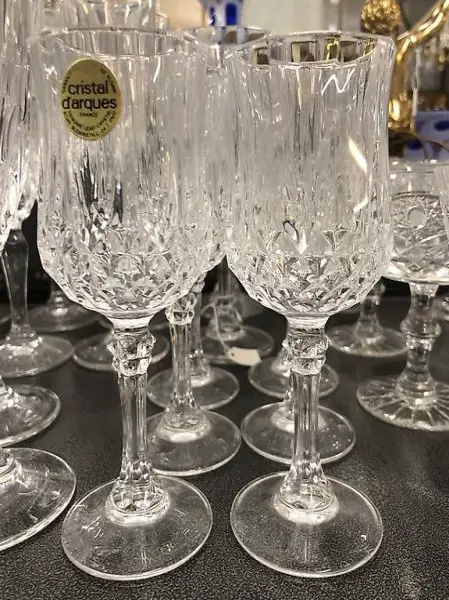 6 Cristal d arques Weissweingläser