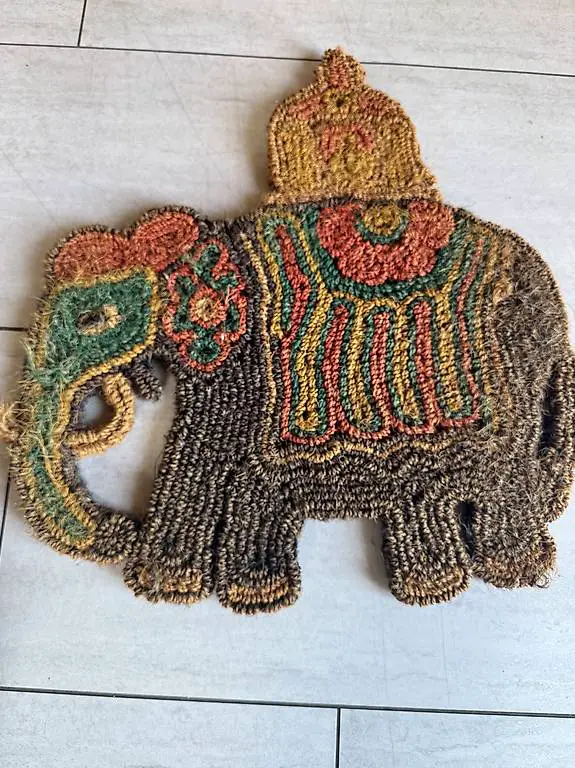 Wunderschöne asiatische Elefanten-Fussmatte