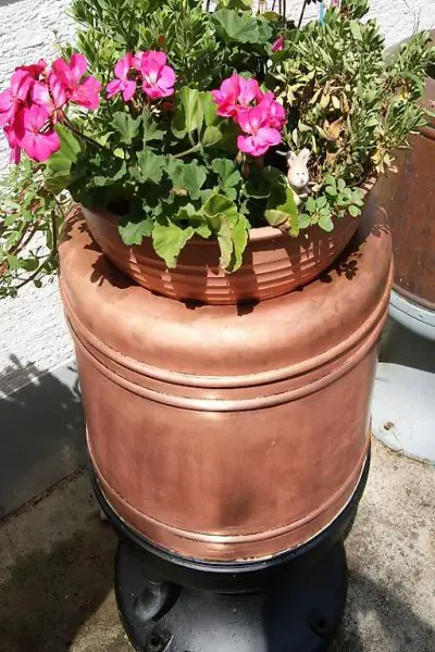 Schöne Kupfer Schwinge als Deko