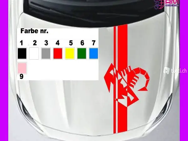  Abarth Skorpion grafische Abziehbilder