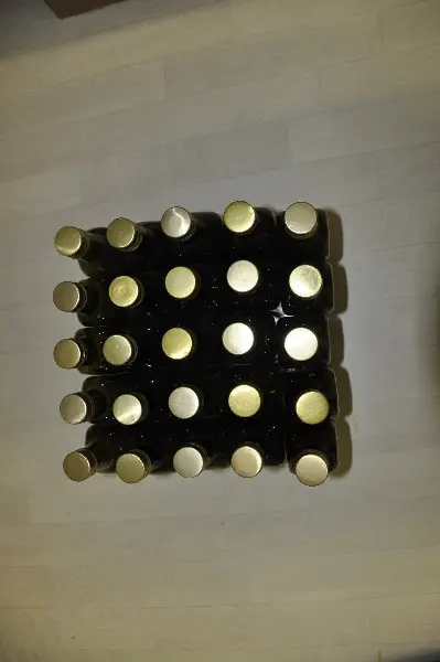 25 Stk. Braune Glasflaschen eckig 1/2 Liter