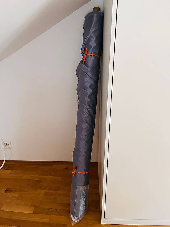 Stoff Farbe Metallgrau