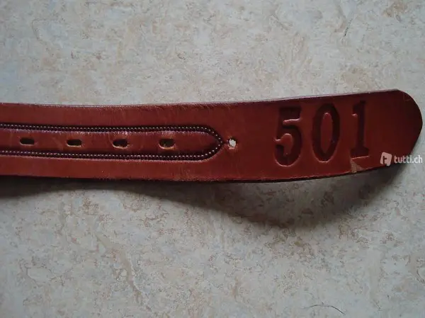 Leder Gürtel / Gurt ORIGINAL 501 Levis / mittelbraun