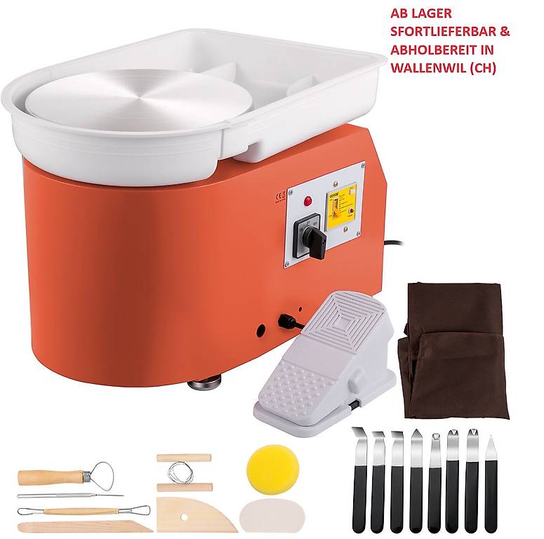 Elektrische Töpferscheibe 350W Keramik Rad 28cm Drehscheibe