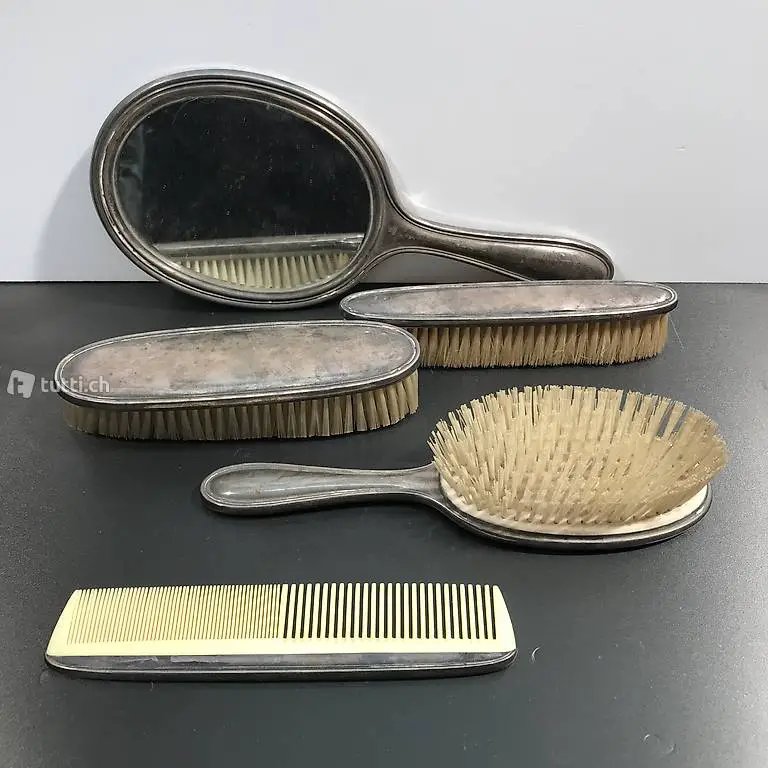 >top: antike set silber bürsten spiegel kamm service KOMMODE
