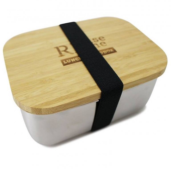  REUSEME Lunch und Foodbox mit Bambusdeckel und Gummiband