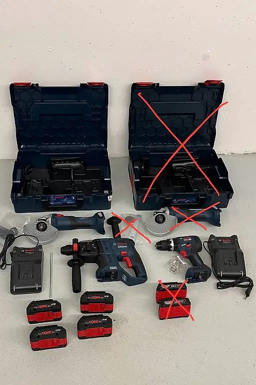 Bosch XL Set Akku Bohrmaschine Schrauber Winkelschleifer