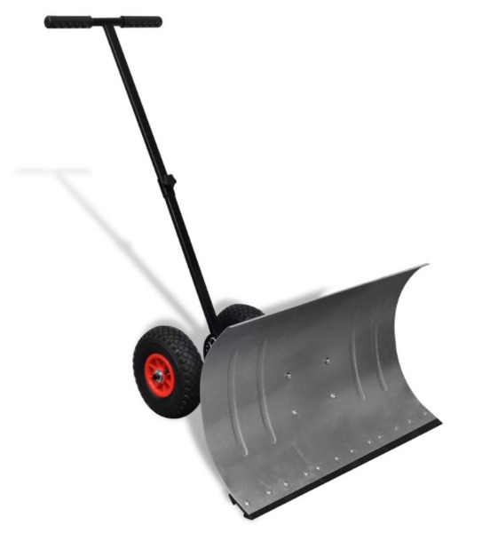 Schneeschaufel mit Rädern