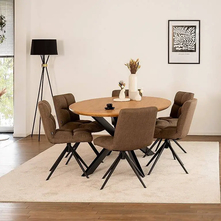 Esstisch Oval AVIS inkl. Sternfuss - 200x120cm - Light Oak