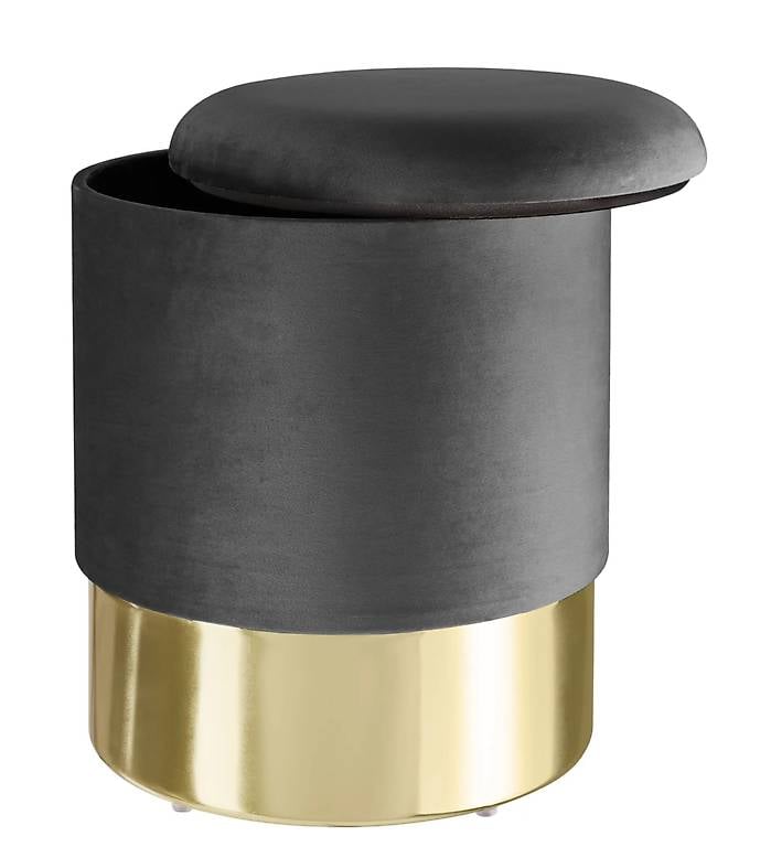 Sitzhocker Sarina dunkelgrau