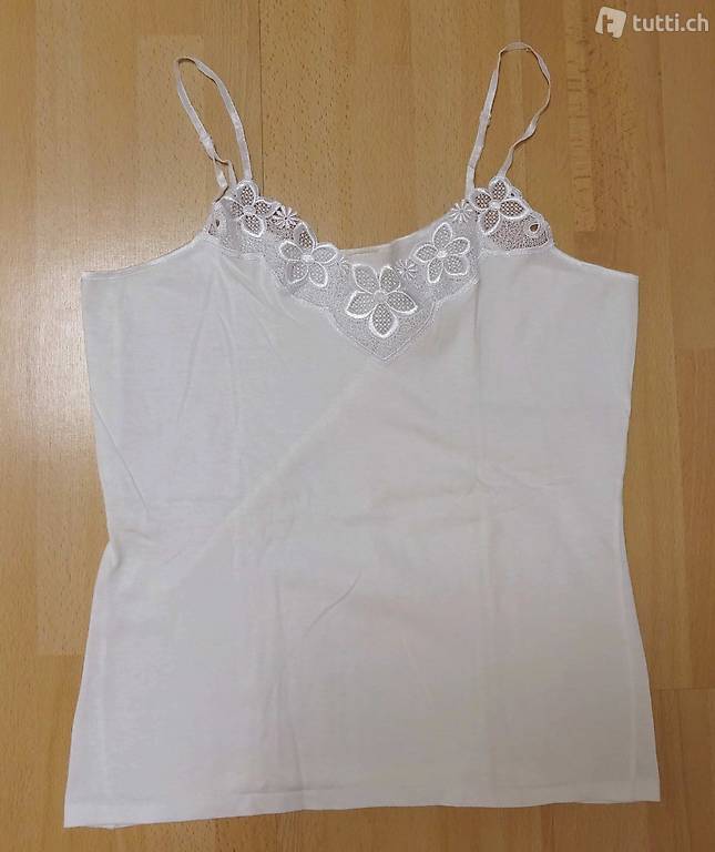 Hanro Hemdchen mit Spitze, weiss