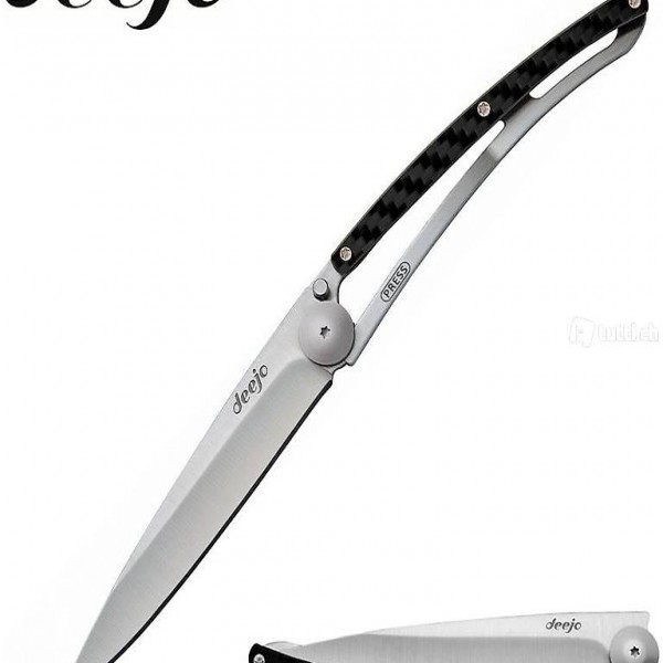 "Neuware " Deejo Taschenmesser hell 37 g Carbon