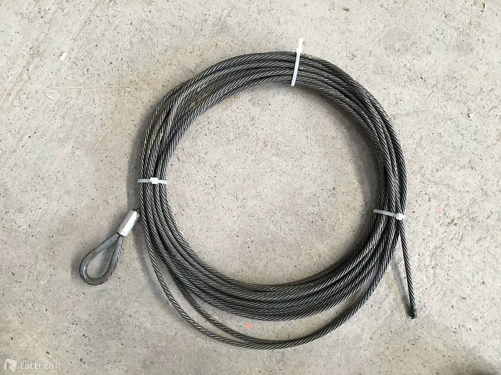  Drahtseil D=7mm mit Oese ca. 15m1