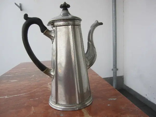 Antike Shaw & Fisher Sheffield, Kaffee-Kanne, Zinn