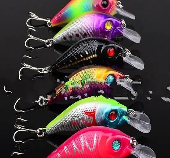  Portofrei 6 stück Wobbler Fisch Angel Kunst Köder Elritze B