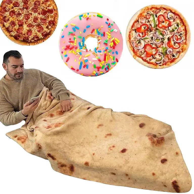 Kuscheldecke Tortilla-Pizza