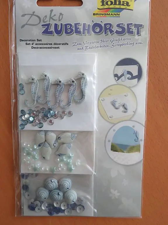 Deko Zubehörset von folia für Karten - Deko Martitim NEU