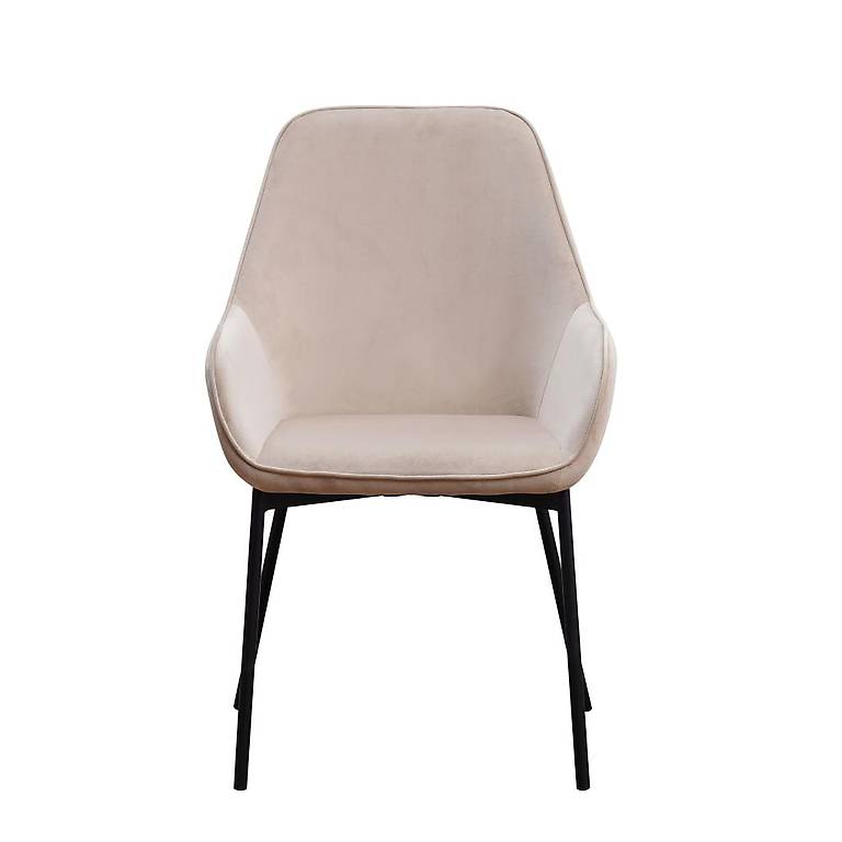 (SONDERPREIS) || Esszimmerstuhl Samt FRANKY beige 2er Set