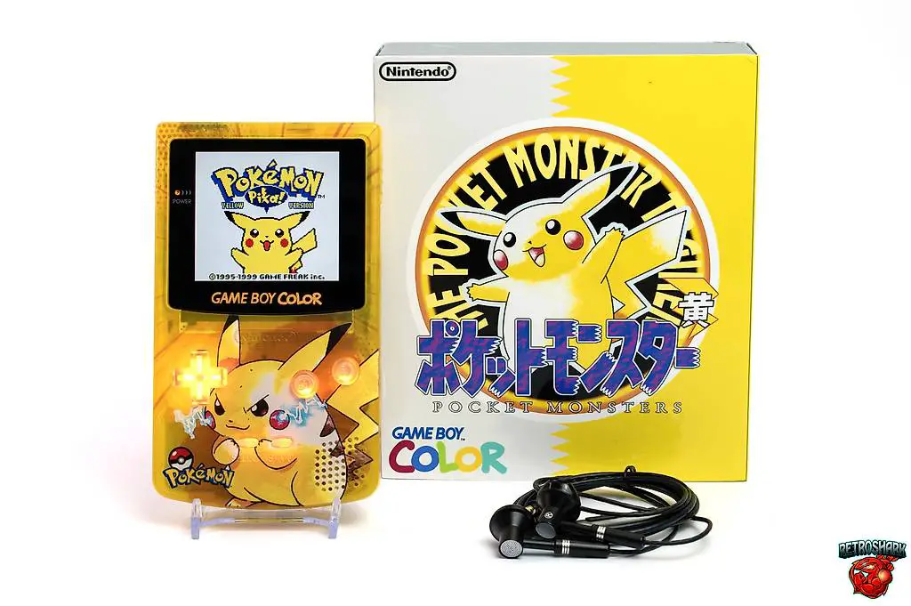 GameBoy Color IPS Pokémon Pikachu Edition with LED Buttons