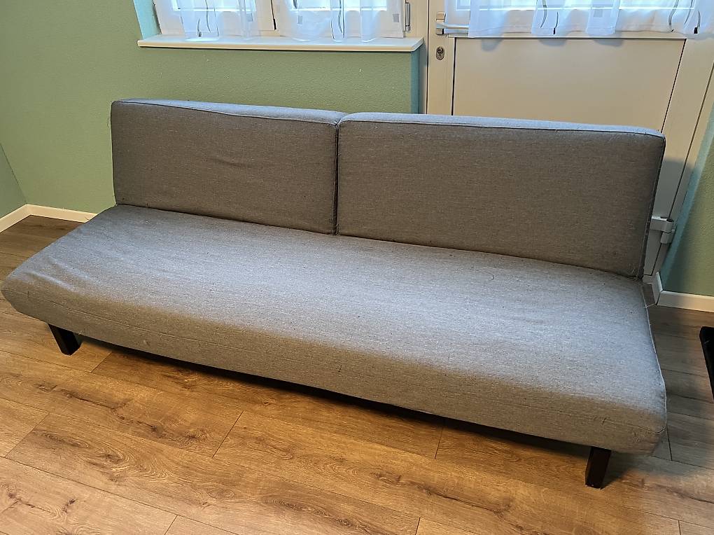 Sofabett, grau, 200 x 75 x 80 cm