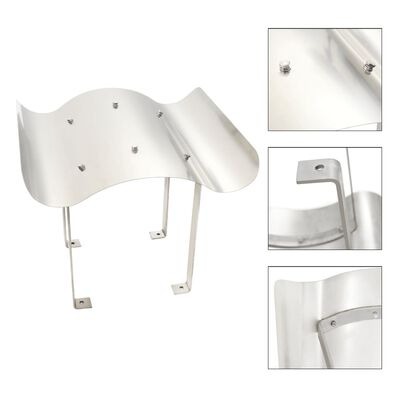  vidaXL Schornsteinabdeckung Edelstahl Silbern