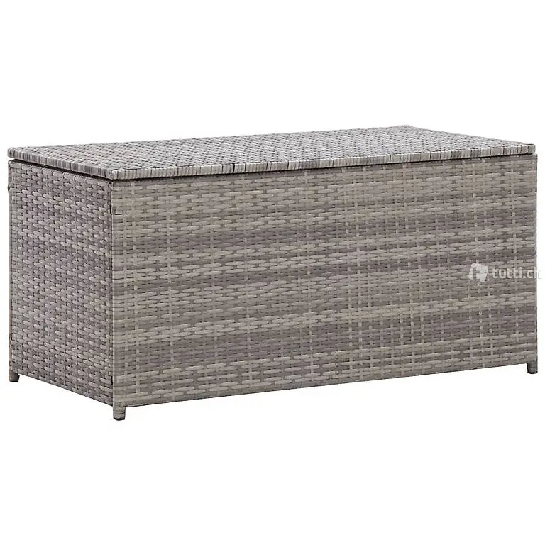  Gartenbox Poly Rattan 100x50x50 cm Grau