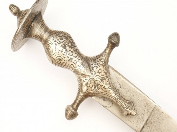  Antiker indischer Säbel, Klinge aus Damaststahl - Tulwar