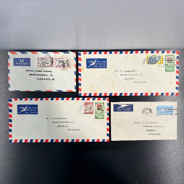 rar alte briefmarke couvert nigeria süd afrika kolonialzeit