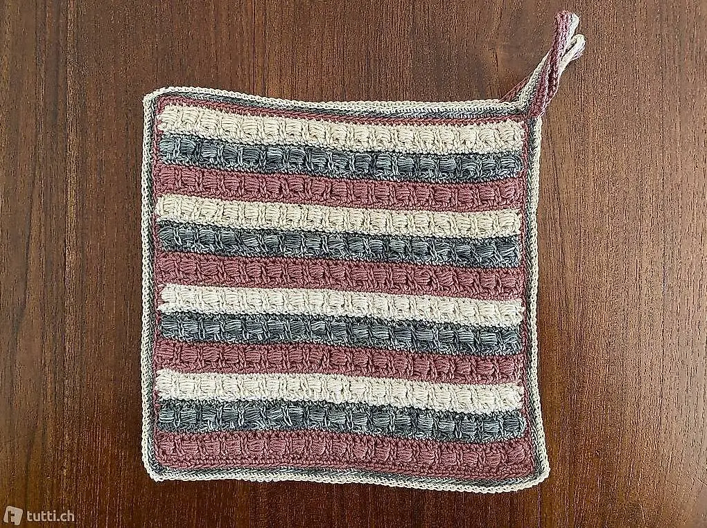 Topflappen gehäkelt 3 Paar