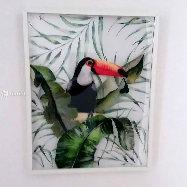 Bild Tropical 3-D Kakadu Miami Style Home Deko