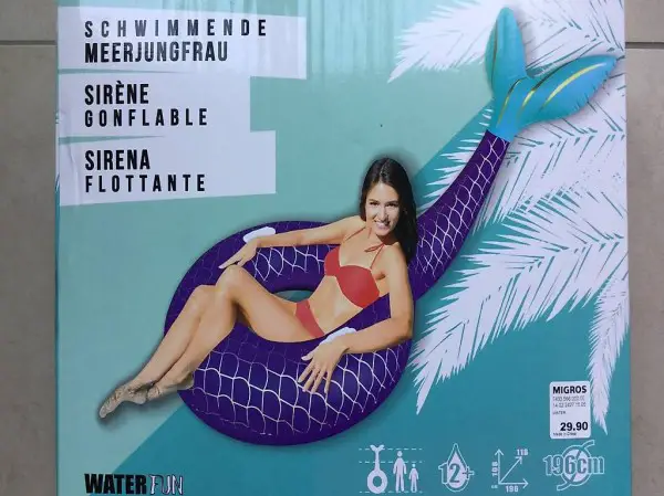 Schwimmende Meerjungfrau 108cm x 196cm