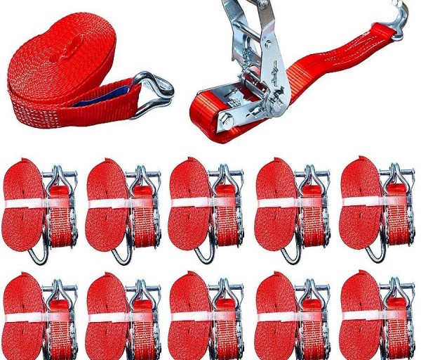  10 x 1000 / 2000kg 4m 2t Profi Spanngurt 2 teilig zweiteilig