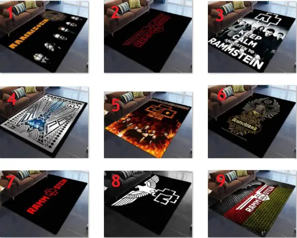 Rammstein Teppich neue weiche Fussmatte Top Look