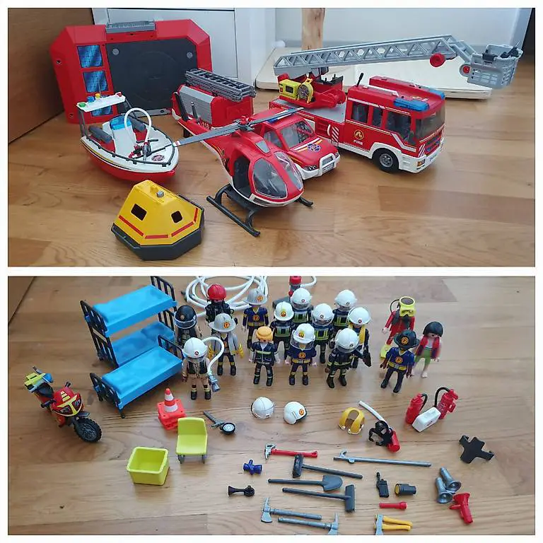 Grosses Playmobil Feuerwehr Set