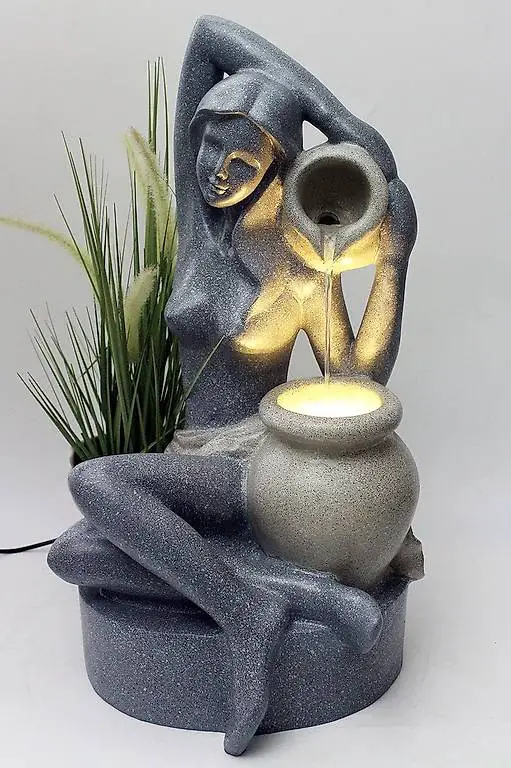 Gartenbrunnen mit LED Beleuchtung BK861 60 cm Springbrunnen