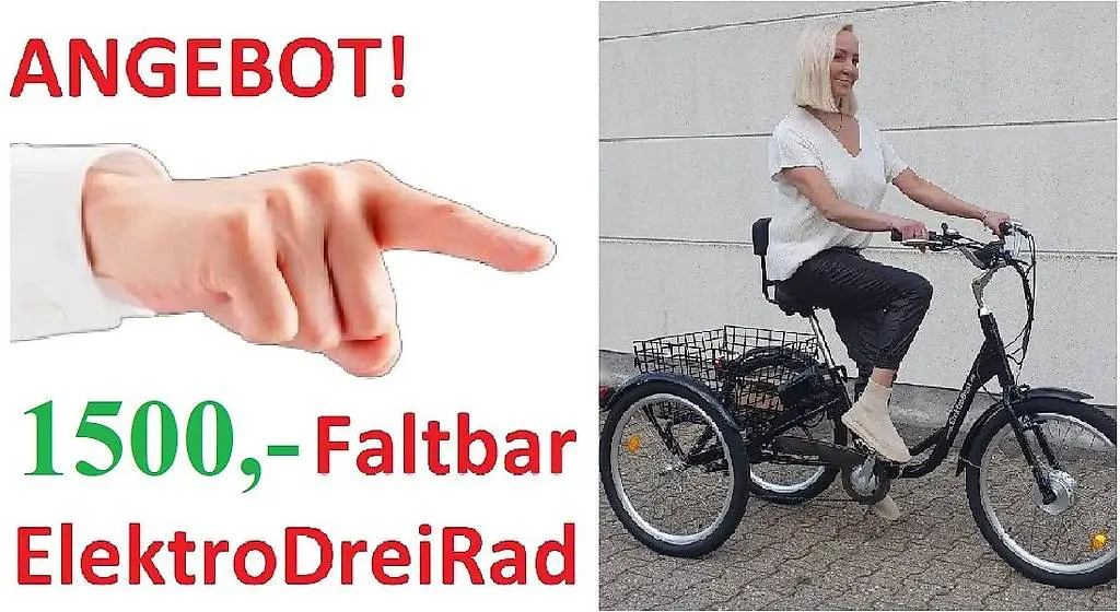 Elektro Therapierad Dreirad Klapprad 24" Elektrische Fahrrad