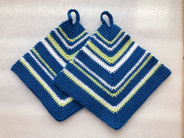 2x Topflappen dick NEU Handarbeit Pfannebläz gehäkelt