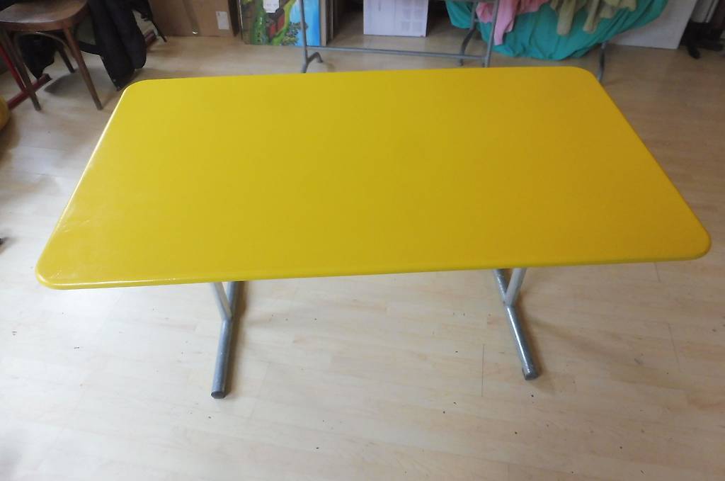 Grosser Bigla Gartentisch Klappbar 140x80cm Sonnen Gelb