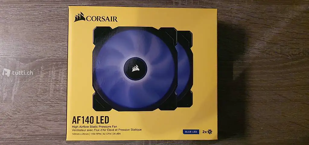 Corsair Ventola LED AF140-LED Dual Pack a basso rumore NUOVO