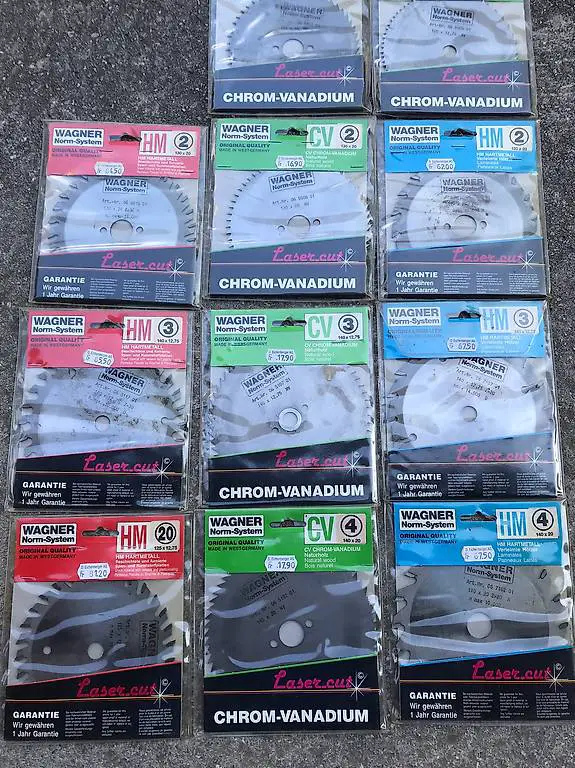 Sägeblätter 11Stk. Holz, Furnierte, verleimte, etc