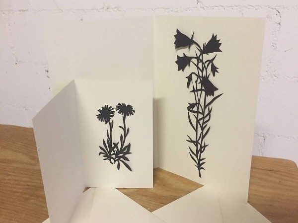 Scherenschnitte Alpenflora