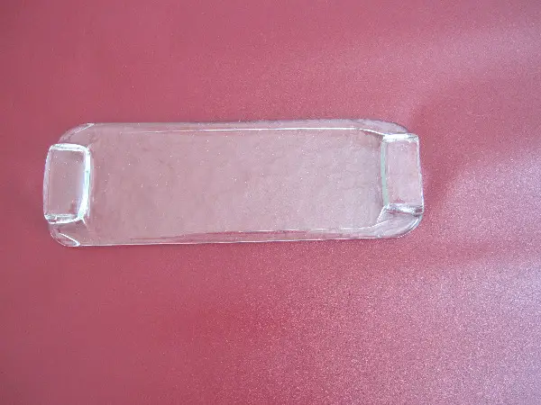 Keksplatte klein aus Glas, der Glasi Hergiswil, Handarbeit