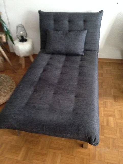 Recamière Liege Bettsofa Gästebett anthrazit