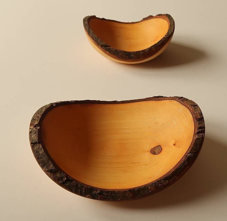 Erle Rindenholzschale 2er Set NEU