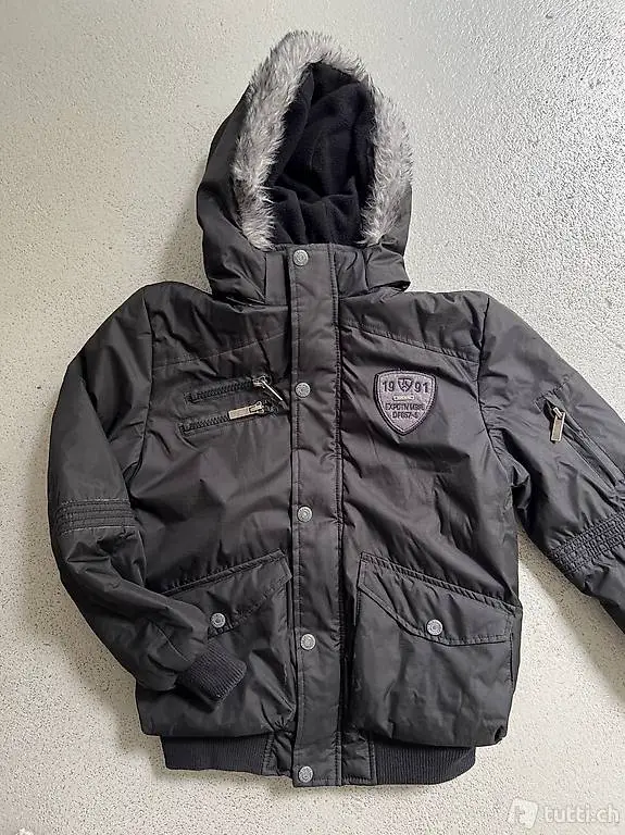 Winterjacke Anorak Gr. 164 schwarz