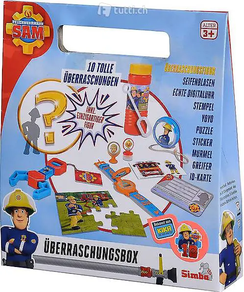 Feuerwehrmann Sam Geschenk Überaschungsbox NEU
